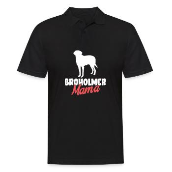 Broholmer Gift Dogs - Men's Polo Shirt - black - Front - Kai (181cm)