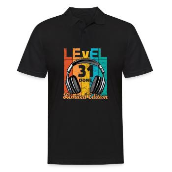 Gaming Birthday 31 Years Level 31 Complete - Men's Polo Shirt - black - Front - Kai (181cm)