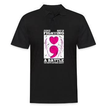 Santé mentale Dépression Motivation Anxiété Rêve - Polo Homme - noir - Devant - Kai (181cm)