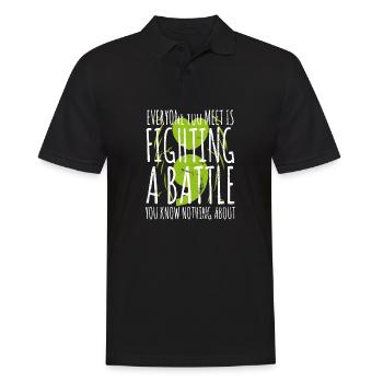 Santé mentale Dépression Motivation Anxiété Rêve - Polo Homme - noir - Devant - Kai (181cm)