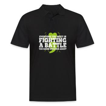 Santé mentale Dépression Motivation Anxiété Rêve - Polo Homme - noir - Devant - Kai (181cm)