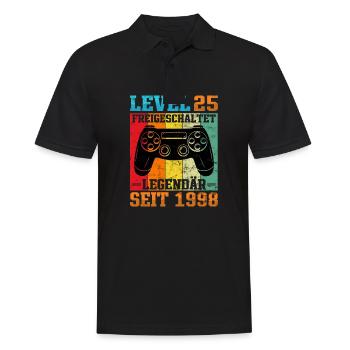 Gaming Geburtstag 1998 Level 25 - Männer Poloshirt - Schwarz - Vorne - Kai (181cm)