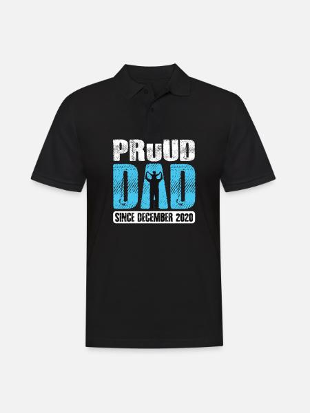 Proud Dad Since December 2020 - Men's Polo Shirt - black