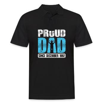 Fier papa depuis décembre 1992 - Polo Homme - noir - Devant - Kai (181cm)