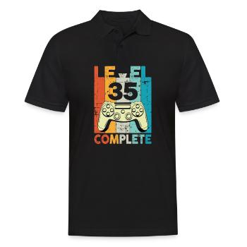 Level 35 Complete Gaming Geburtstag - Männer Poloshirt - Schwarz - Vorne - Kai (181cm)