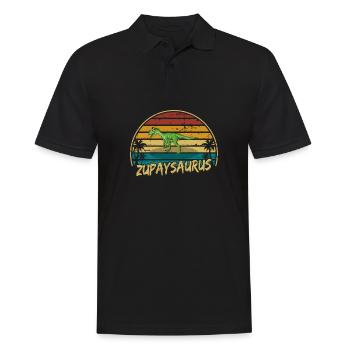 Zupaysaurus Dinosaurier Kinder Dino Geschenk - Männer Poloshirt - Schwarz - Vorne - Kai (181cm)