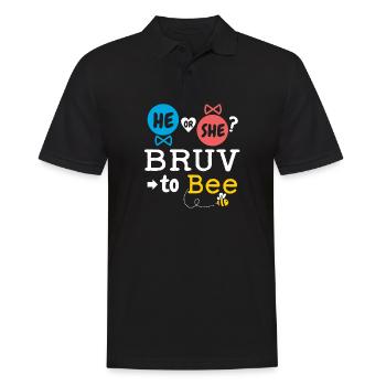 He or She Bruv To Bee Gender Reveal Family Baby - Men's Polo Shirt - black - Front - Kai (181cm)