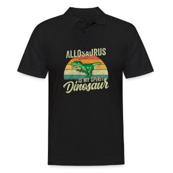 Allosaurus Dinosaur Children Dino Gift - Men's Polo Shirt - black - Front - Kai (181cm)