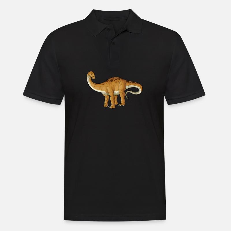 Apatosaurus Dinosaurier Kinder Dino Geschenk - Männer Poloshirt - Schwarz