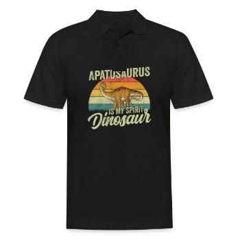 Apatosaurus Dinosaur Children Dino Gift - Men's Polo Shirt - black - Front - Kai (181cm)
