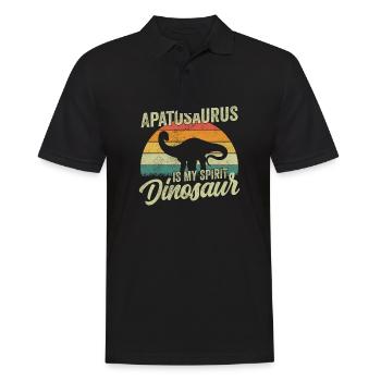 Apatosaurus Dinosaur Children Dino Gift - Men's Polo Shirt - black - Front - Kai (181cm)