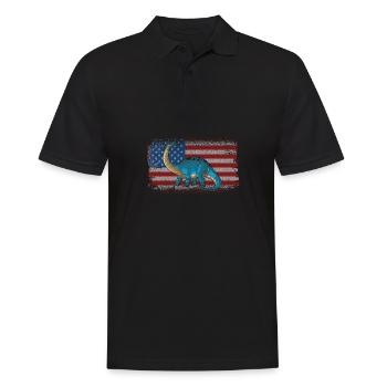 Brontosaurus Dinosaur Children Dino Gift - Men's Polo Shirt - black - Front - Kai (181cm)