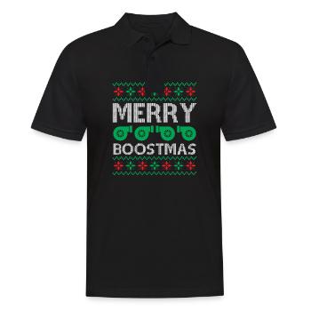 Engine Car Tuning Ugly Christmas - Merry Boostmas - Männer Poloshirt - Schwarz - Vorne - Kai (181cm)