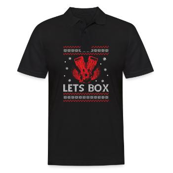 Ugly Christmas Engine Car Tuning - Lets Box - Männer Poloshirt - Schwarz - Vorne - Kai (181cm)