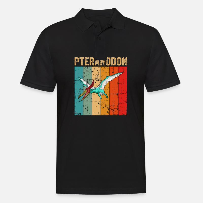 Pteranodon Dinosaurier Kinder Dino Geschenk - Männer Poloshirt - Schwarz