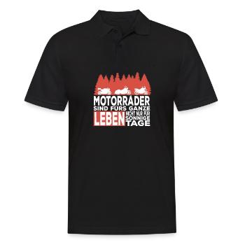 Motorräder Sind Fürs Ganze Leben Motorrad Fahrer - Männer Poloshirt - Schwarz - Vorne - Kai (181cm)