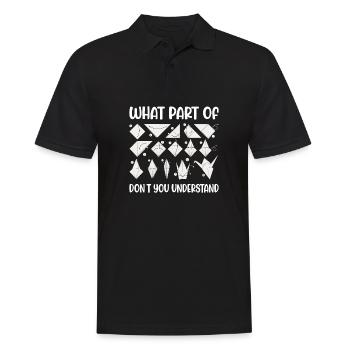 Origami Japanese Art Folding Crane Paper - Men's Polo Shirt - black - Front - Kai (181cm)
