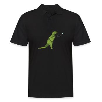 Origami Japanese Art Folding Crane Paper - Men's Polo Shirt - black - Front - Kai (181cm)