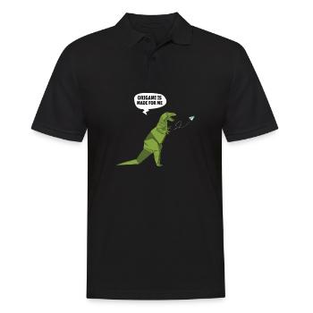 Origami Japanische Kunst Faltender Kranich Papier - Männer Poloshirt - Schwarz - Vorne - Kai (181cm)