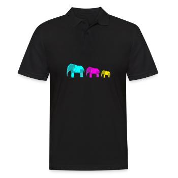 Origami Japanese Art Folding Crane Paper - Men's Polo Shirt - black - Front - Kai (181cm)