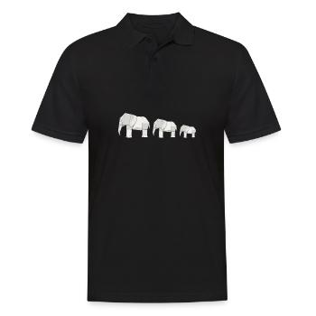 Origami Japanese Art Folding Crane Paper - Men's Polo Shirt - black - Front - Kai (181cm)