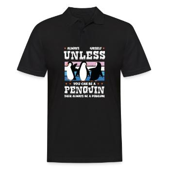 Soyez toujours vous-même à moins que vous ne puissiez être un pingouin - Polo Homme - noir - Devant - Kai (181cm)