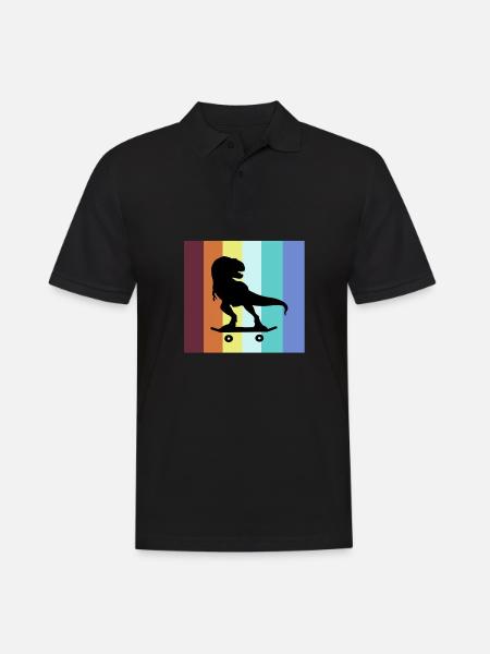 Skateboard Trex Skater Skateboard - Men's Polo Shirt - black