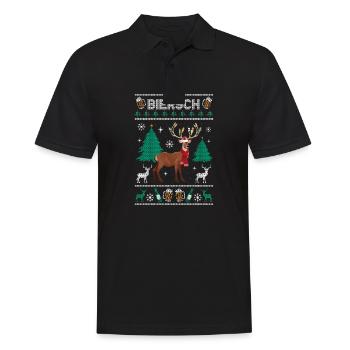 Noël Biersch Rudolf Affreux Cerf de Noël - Polo Homme - noir - Devant - Kai (181cm)