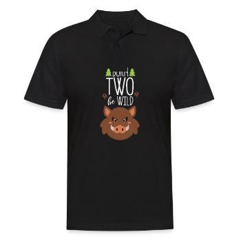 Born Two Be Wild Wild Boar - Polo Homme - noir - Devant - Kai (181cm)