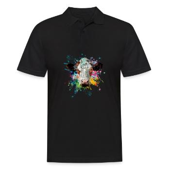 Vache Vaches Tête de vache Agriculture - Polo Homme - noir - Devant - Kai (181cm)