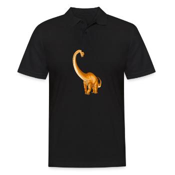 Diplodocus Dinosaurier Kinder Dino Geschenk - Männer Poloshirt - Schwarz - Vorne - Kai (181cm)
