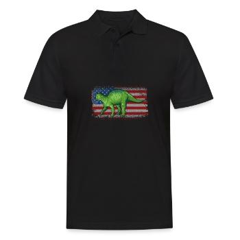 Fukuisaurus Dinosaur Children Dino Gift - Men's Polo Shirt - black - Front - Kai (181cm)