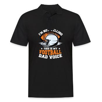 Ceci est ma voix de père de football football américain - Polo Homme - noir - Devant - Kai (181cm)