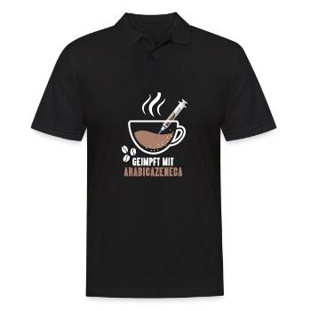Vaccinated with Arabicazenega coffee - Men's Polo Shirt - black - Front - Kai (181cm)