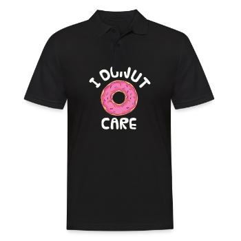 I Donut Care - Männer Poloshirt - Schwarz - Vorne - Kai (181cm)