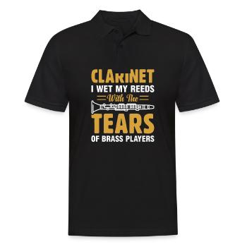 Clarinet Spieler Musikinstrument Musik Clarinet - Männer Poloshirt - Schwarz - Vorne - Kai (181cm)