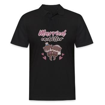 Married Eachotter - Men's Polo Shirt - black - Front - Kai (181cm)