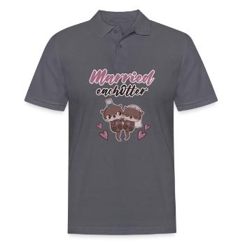 Married Eachotter - Men's Polo Shirt - charcoal grey - Front - Nico (186cm)