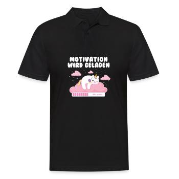 Motivation is loading unicorn baby - Men's Polo Shirt - black - Front - Kai (181cm)
