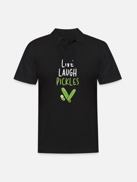 Live Laugh Pickles - Men's Polo Shirt - black