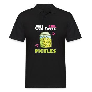 Just A Girl Who Loves Pickles - Männer Poloshirt - Schwarz - Vorne - Kai (181cm)