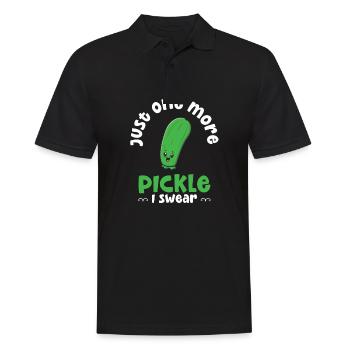 Just One More Pickle I Swear - Männer Poloshirt - Schwarz - Vorne - Kai (181cm)