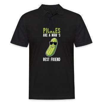 Pickles Are A Mans Best Friend - Männer Poloshirt - Schwarz - Vorne - Kai (181cm)