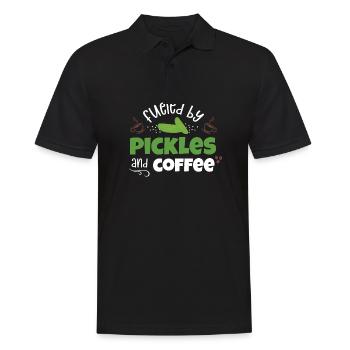 Fueied By Pickles And Coffee - Männer Poloshirt - Schwarz - Vorne - Kai (181cm)