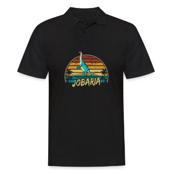 Jobaria Dinosaurier Kinder Dino Geschenk - Männer Poloshirt - Schwarz - Vorne - Kai (181cm)