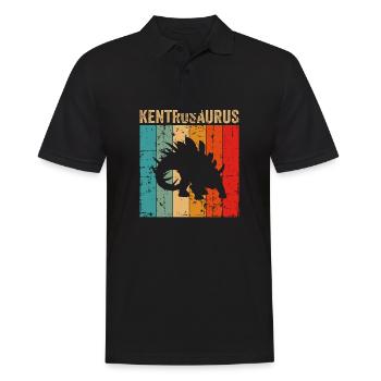 Kentrosaurus Dinosaur Children Dino Gift - Men's Polo Shirt - black - Front - Kai (181cm)