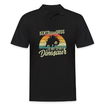 Kentrosaurus Dinosaur Children Dino Gift - Men's Polo Shirt - black - Front - Kai (181cm)