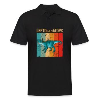 Leptoceratops Dinosaur Children Dino Gift - Men's Polo Shirt - black - Front - Kai (181cm)