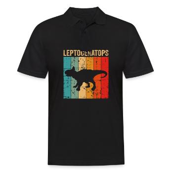 Leptoceratops Dinosaurier Kinder Dino Geschenk - Männer Poloshirt - Schwarz - Vorne - Kai (181cm)