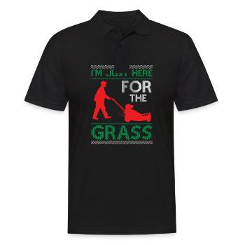 Tonte de Noël moche - Je suis juste là pour le gras - Polo Homme - noir - Devant - Kai (181cm)